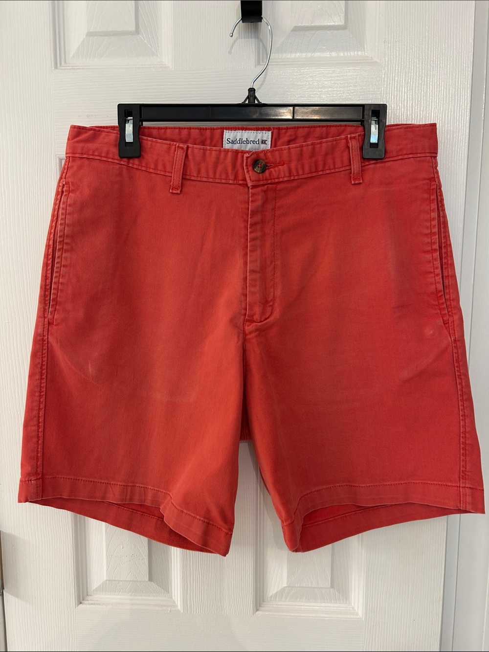 34 Waist Saddlebred Coral Flat Front Men’s 7 in inseam Shorts
